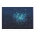 thumbnail image 1 of Astrology Cutting Board, Fortune Telling Birth Chart Zodiac Signs in Space Geometrical Image, Decorative Tempered Glass Cutting and Serving Board, Small Size, Turquoise Blue and White, by Ambesonne, 1 of 1