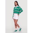 thumbnail image 3 of Women's Striped Long Sleeve Polo Top, 3 of 4