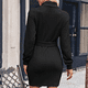 thumbnail image 4 of Vestido tipo túnica de punto con cuello redondo para mujer, vestido tipo jersey de invierno, 4 of 6