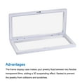 thumbnail image 4 of Uxcell Floating Thin Film Display Box with Base 30cm x 11cm x 2cm White, 4 of 5
