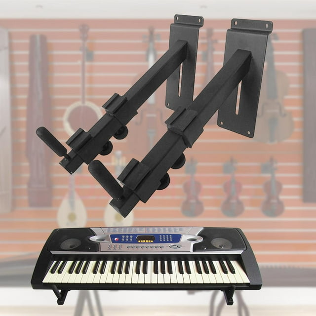 Soporte de guitarra colgador de pared 2x Perfecl ajustable autobloqueo para placa ranurada