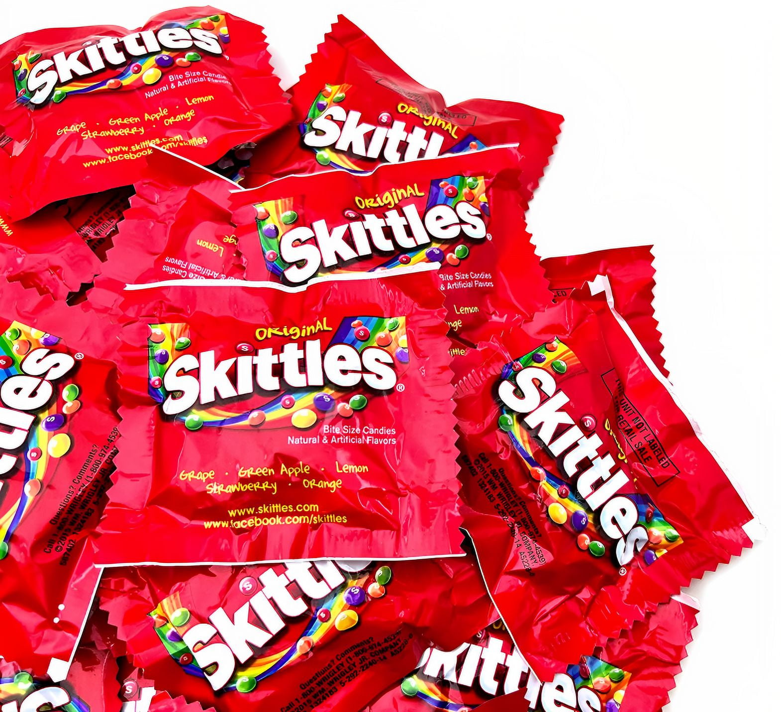 SKITTLES Original Fun Size, Individual Packs, 5 Flavors - Bulk Candy (4 Pounds)