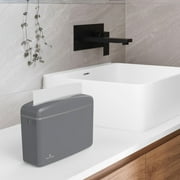 Countertop Multifold Hand Paper Towel Dispenser by Oasis Creations, Single Sheet Dispensing – Glossy Gray