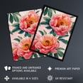 thumbnail image 2 of Artery8 Bright Watercolour Pink Peonies Colourful For Living Room Artwork Framed Wall Art Print A4, 2 of 5