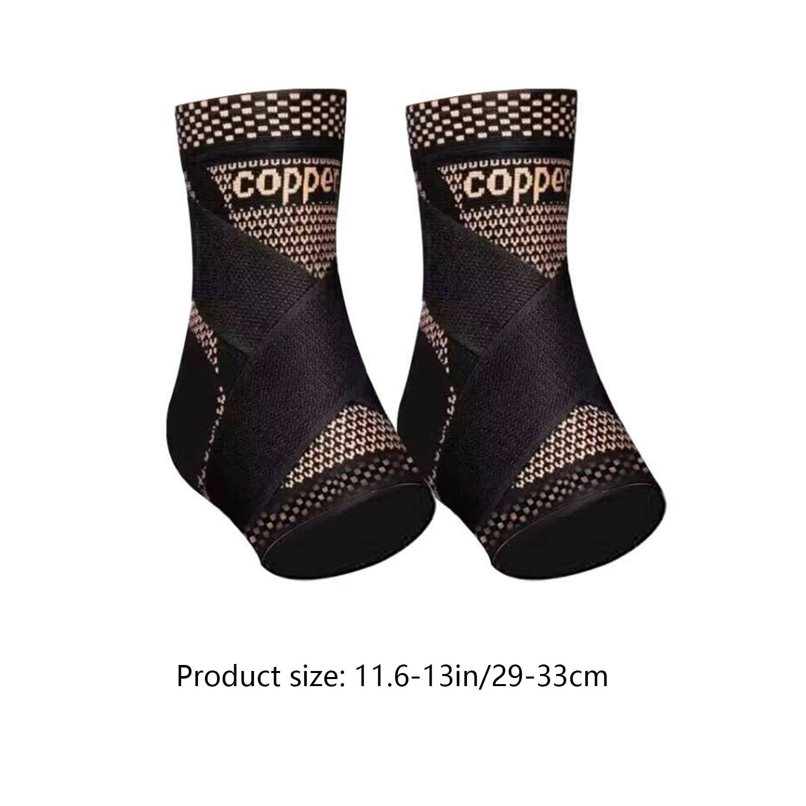 Yunuuuoa 3 Packs Breathable Copper Ankle Support Sleeve, Compression Brace for Running & Gym, Injury Recovery, Stabilizing Sports Brace for Men and Women, Adjustable Strap Support