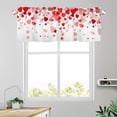 thumbnail image 5 of Valentines Day Curtains Kitchen Window Valance Red Pink Love Heart Valentine''s Rod Pocket Valances Windows Treatments 1 Panel Short Curtain 54x18 Inch for Bathroom Living Room Decor, 5 of 6