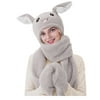 Reed Cute 3 IN 1 Hat Glove Scarf Can Move Airbag Magnet Cap Plush Dance Rabbit Ear