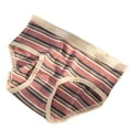 thumbnail image 3 of Swuxness Women's Mid Waist Comfortable Briefs, Women Panties, Women's Stripe Print Mid Comfortable Briefs Panties with Soft Breathable Fabric Pink, M, 3 of 4