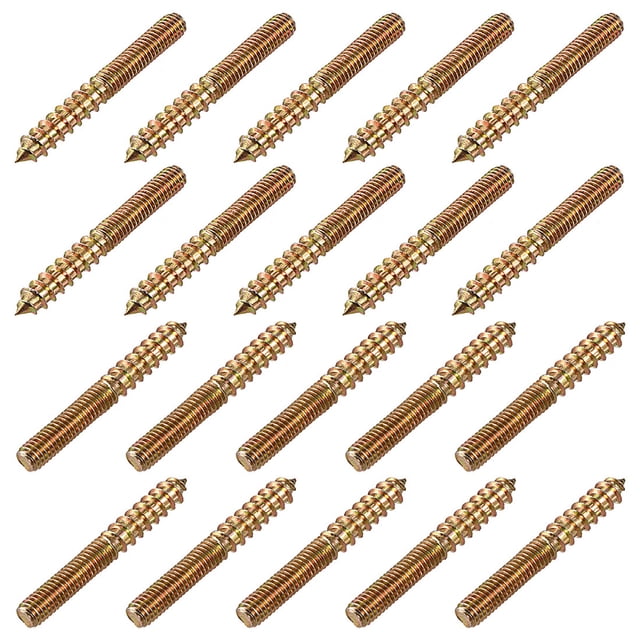 20Pcs Tornillo de colgar M6x50mm Tornillo de doble cabeza autoperforante