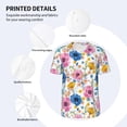 thumbnail image 5 of Rocae Rose Flowers for Breathable Men's Baseball T-Shirt Fashionable Casual Baseball Jersey, Moisture-wicking Sportswear X-Large, 5 of 9