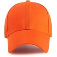 thumbnail image 1 of ORUYROP Men Women Plain Cotton Structured Baseball Cap Adjustable Strapback 6 Panel Hat, 1 of 2
