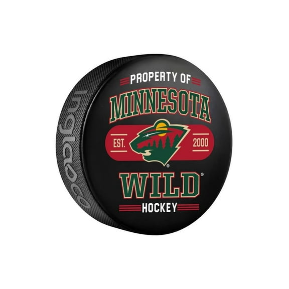 Minnesota Wild Officially Licensed Property Of Design Hockey Puck