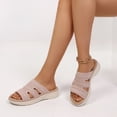 thumbnail image 4 of Rexoro Women Breathable Knit Slippers Lightweight Non-Slip Sandals Slip On Shoes Indoor Outdoor Summer Casual Daily Wear Pink 6, 4 of 6