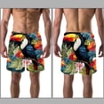 thumbnail image 3 of luoweisi Men's Beach Shorts Quick Dry Swim Trunks with Mesh Lining Toucan M, 3 of 5