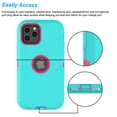thumbnail image 5 of iPhone 12 Cases, Sturdy Phone Case for iPhone 12 Pro 6.1", Njjex Full-Body Shockproof Protection Heavy Duty Armor Hard Plastic & Shock Absorption Rubber Rugged Bumper 3-in-1 Case Cover - Mint, 5 of 7