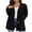 01-C-Black, variant on JWD Women's Cardigan Casual Lightweight with Pocketes Long Sleeve Open Front Cardigan Black L