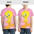thumbnail image 3 of Looney Tunes Tweety Boys Girls 3d Graphic Printed T-Shirt Crewneck Short Sleeve Tees, 3 of 7