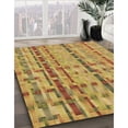 thumbnail image 3 of Ahgly Company Tapis d'Intérieur Lavable en Machine Carré Jaune Transitionnel, 6 Pieds Carré, 3 of 7