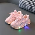 thumbnail image 2 of Otqutp Baby Toddler Rubber Foam Light up Sneakers Lace Lightweight Toddler First Walking Non Slip Sport Shoes Running Outdoor, 2 of 7