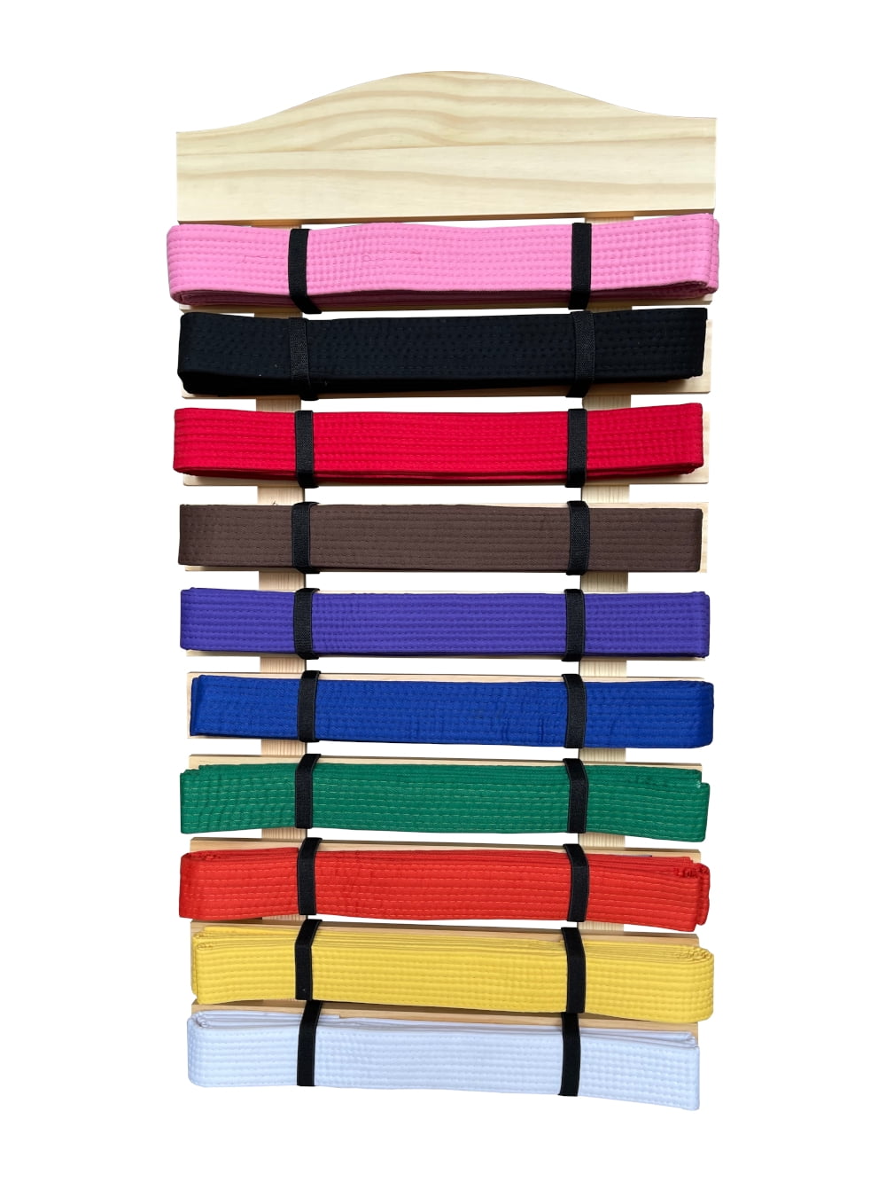 12 Rows Karate Taekwondo Martial Art Belt Display Case Wall Cabinet Stand 