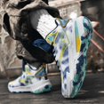 thumbnail image 2 of Bolognifi Men's Basketball Shoes High-Top Volleyball Non-Slip Lightweight Indoor Outdoor Sport Sneakers Fans - BLUE_3.5, 2 of 7
