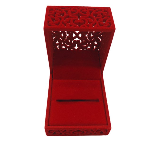 Toystoory Par de anillos caja de exhibición de joyas hueco organizador de almacenamiento de joyas soporte de anillos para boda estuche multifunción de Kits de decoración para fiestas Toystoory HA070987-01
