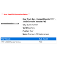 thumbnail image 2 of Rear Track Bar - Compatible with 1997 - 2005 Chevy Venture FWD 1998 1999 2000 2001 2002 2003 2004, 2 of 2
