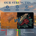 thumbnail image 7 of 1 Pcs 2D Flat License Plate Covers & Frames, Butterfly and Roses For Decorative Front, Waterproof For Decoration Aluminum License Plate Covers & Frames Cover For Men Women, 12" X 6", 7 of 7