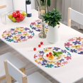 thumbnail image 6 of Ryvnso Cute Daisy Flowers Round Plate Mats Dining Table Placemat Set of 4 for Holiday Decoration, 6 of 7