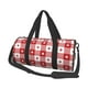 thumbnail image 1 of Balery Red Plaid Daisy Bolsa de Gimnasio para Mujeres y Hombres, Bolsa de Viaje Impermeable, Bolsa de Fin de Semana con Compartimento para Zapatos y Bolsillo Húmedo, 1 of 6