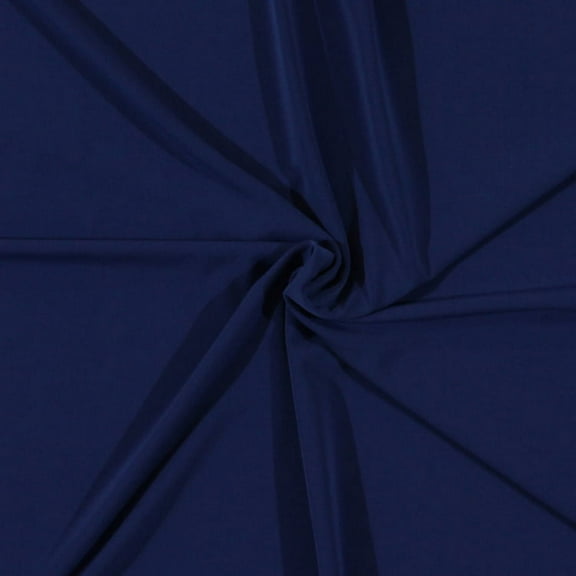 Matte' Jersey Solid Royal Blue Polyester Blend Fabric by the Yard (9098R-7M)