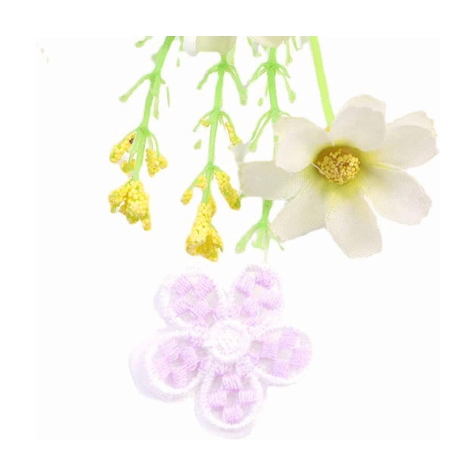 12pcs random color mesh plaid 3cm embroidered small flower patches diy hair accessories jewelry accessories clothing accessories embroidered cloth patches