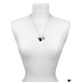 thumbnail image 3 of Delight Jewelry Black Flying Pig with Wings Silvertone Script Initial Disc - D - Charm Necklace, 20"+3", 3 of 4