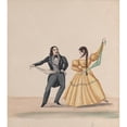 thumbnail image 3 of Francisco Fierro 20x22 Black Modern Framed Museum Art Print Titled - A Man and a Woman Dancing (ca. 1848), 3 of 5