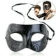 thumbnail image 1 of Máscara veneciana WINOMO para hombre y mujer, disfraz de mascarada, máscara de villano (negra), 1 of 6