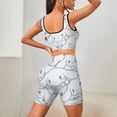 thumbnail image 5 of Cinnamoroll Workout Outfits Sets for Women 2 Piece Crop Tank High Waist Shorts Yoga Outfits, 5 of 7