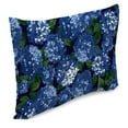 thumbnail image 2 of Jordan Manufacturing 12" x 19" Hydrangea Midnight Navy Floral Rectangular Outdoor Lumbar Throw Pillow (2 Pack), 2 of 9