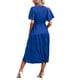 thumbnail image 3 of VISgogo Vestido Midi Elegante de Verano para Mujer, Vestido de Manga Corta con Cuello en V de Color Sólido con Cinturón para Fiesta en la Playa VISgogo  moda, 3 of 4