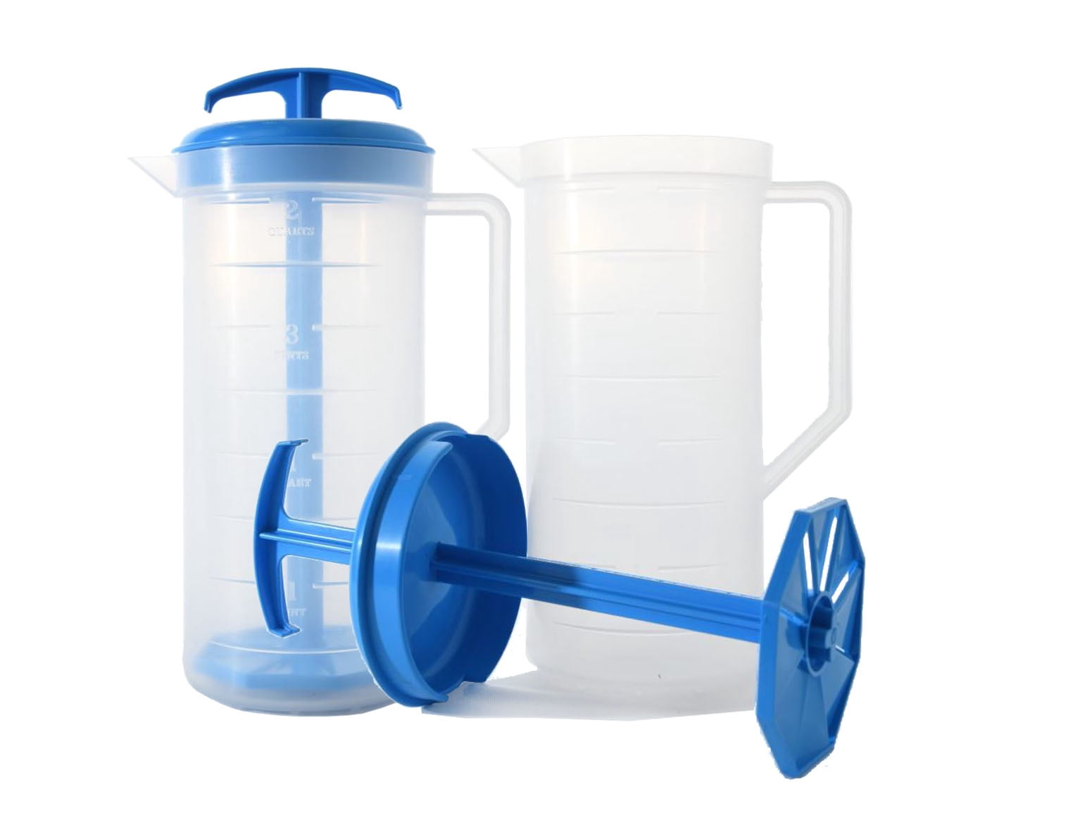 The Original MixStir 2 Quart Plastic Mixing Pitcher (Set of 2, Blue)