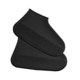 thumbnail image 2 of Botas de lluvia plegables, 1 par de fundas para zapatos de lluvia para jardín, mujeres, hombres, niños, viajes Negro L, 2 of 8