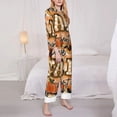 thumbnail image 3 of Balery I Love Fall Most Of All Conjunto de Pijama con Estampado para Mujer, Conjunto de Dos Piezas con Manga Larga, Ropa de Dormir Suave con Bolsillos, Pijamas Cómodos-Large, 3 of 7