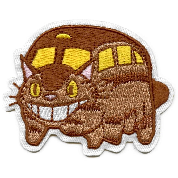 Anime Twelve Legged Cat Bus Patch Grinning Neighbor Embroidered Iron On