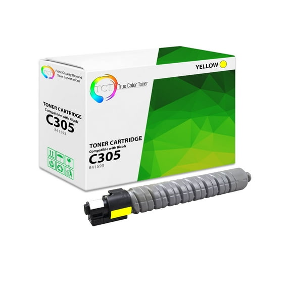 TCT C305 Yellow Toner Cartridge - Premium Compatible Replacement for Aficio C305 841593 Yellow