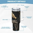 thumbnail image 5 of Logiee Vintage Metal Dragon Print 40OZ Ice Bully Cup with Handle and Straw, Double Wall Stainless Steel Tumbler,Travel Coffee Cup with Lid, Summer Insulation and Cooling Cup, 5 of 8