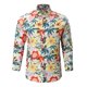thumbnail image 2 of Camisas Para Hombre Camisa de primavera y verano para hombre, tops de manga larga, camisa con estampado de colores florales, camisa de oficina con botones para la playa, Top (Yellow, XXL), 2 of 5
