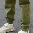thumbnail image 6 of Kogui Kids Pants Boys Boys Chino Pants School Uniform Stretch Straight Fit Flat Front & Comfortable Waistband Youth Trousers Size 7-8 (Green,7-8 Years), 6 of 6