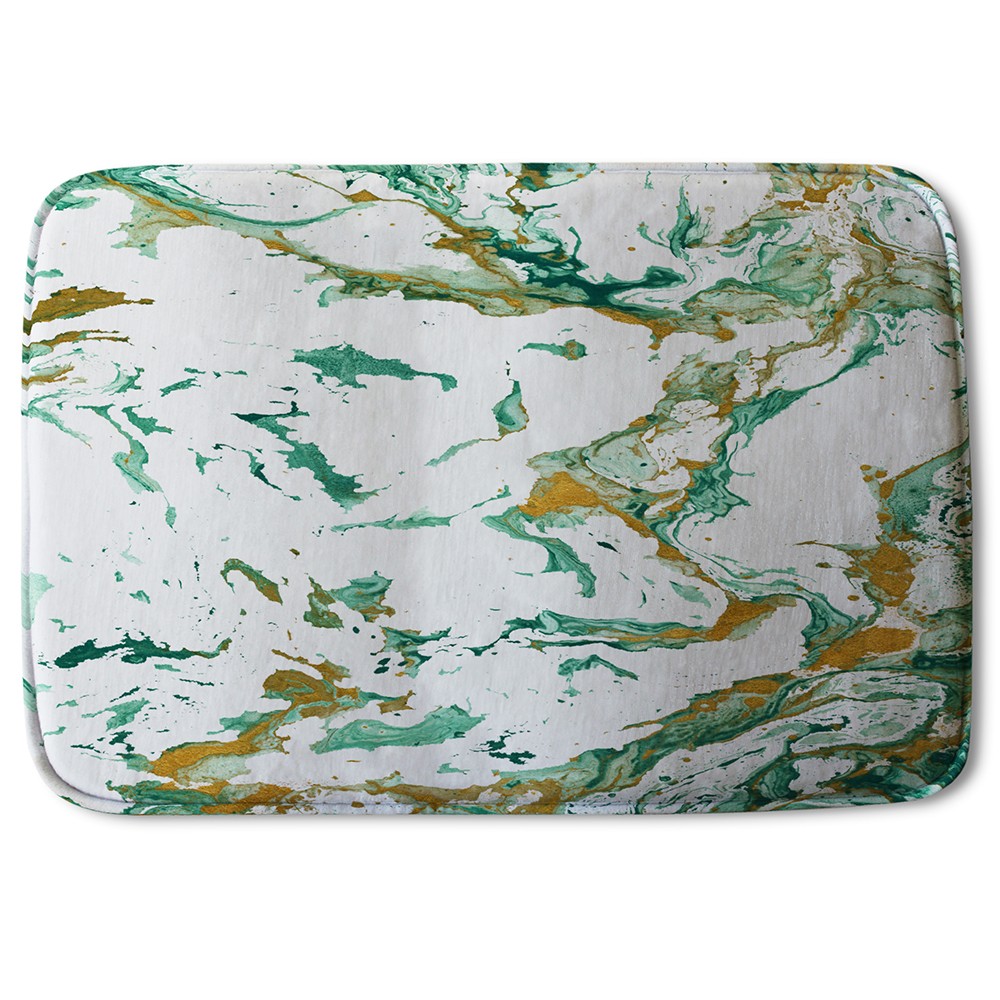 Bathmat Green & Golden Marble (Bath Mats)