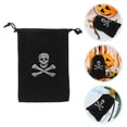 thumbnail image 3 of Pirate Pinata Loot Bags Black Polyester Drawstring Closure Halloween Party 8Pcs, 3 of 6