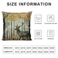 thumbnail image 5 of Creowell Deer Throw Pillow Cushion Cover, Deer in Forest Autumn Colors Trees Foliage Wilderness Seasonal Artwork, Decorative Square Accent Pillow Case 18x18in, 5 of 5