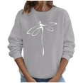 thumbnail image 1 of Chemise à Manches Longues Femme Hauts Automne Manches Longues Chandail Ample Chemise Décontractée Imprimé Poitrine Col Rond Chandails en Molleton Manches Longues Chemises Femmes Chemises Manches Longues pour Femmes, 1 of 10